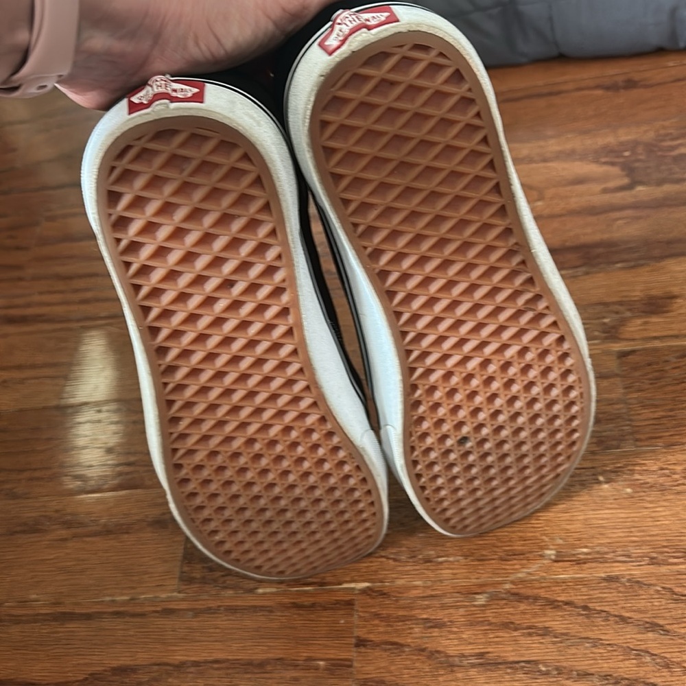 VANS Canvas Old Skool Black & White Shoes - Picture 4 of 5